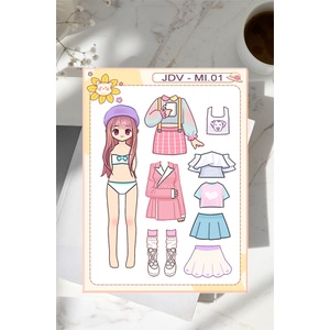 BONGKAR PASANG BAJU  KERTAS / DRESS UP DOLL / BAJU-BAJUAN / PAPERDOLL / MAINAN JADUL KERTAS