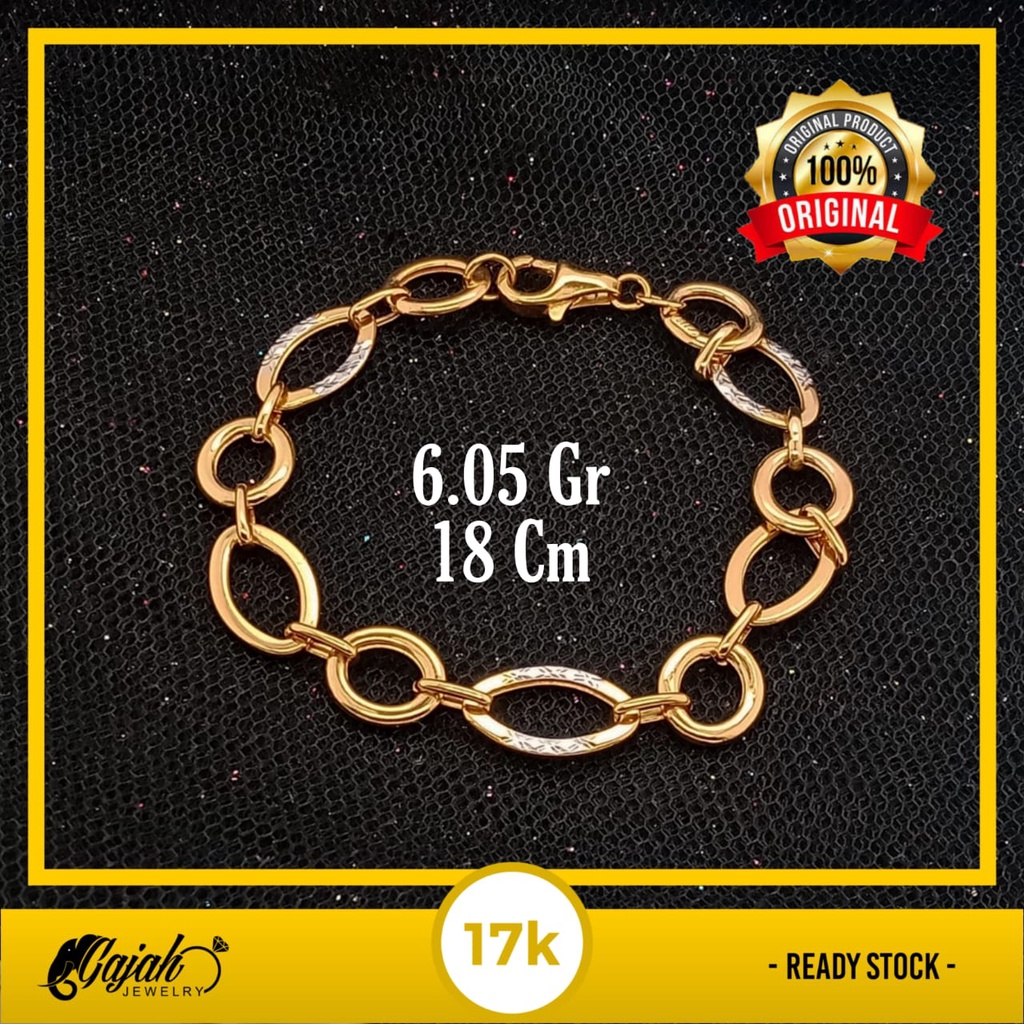 Gelang Emas 17K - 6.05 Gr Kadar 750 - 4526