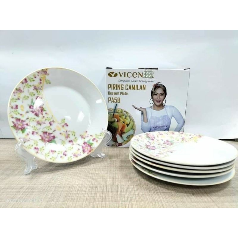 Piring Cemilan Vicenza/Piring PA58/Piring makan/Piring Beling/Piring