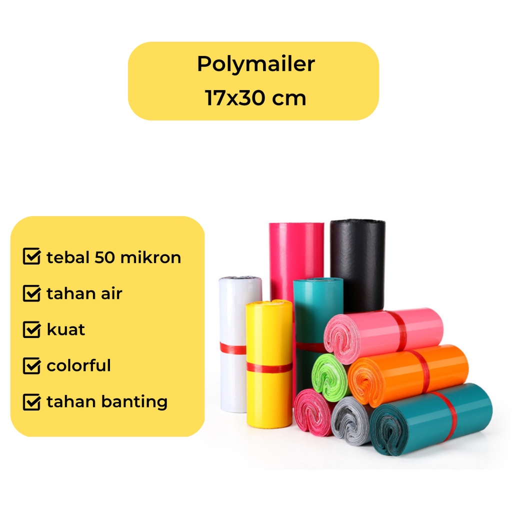 

Polymailer 17x30cm / plastik packaging / plastik olshop / bungkus paket