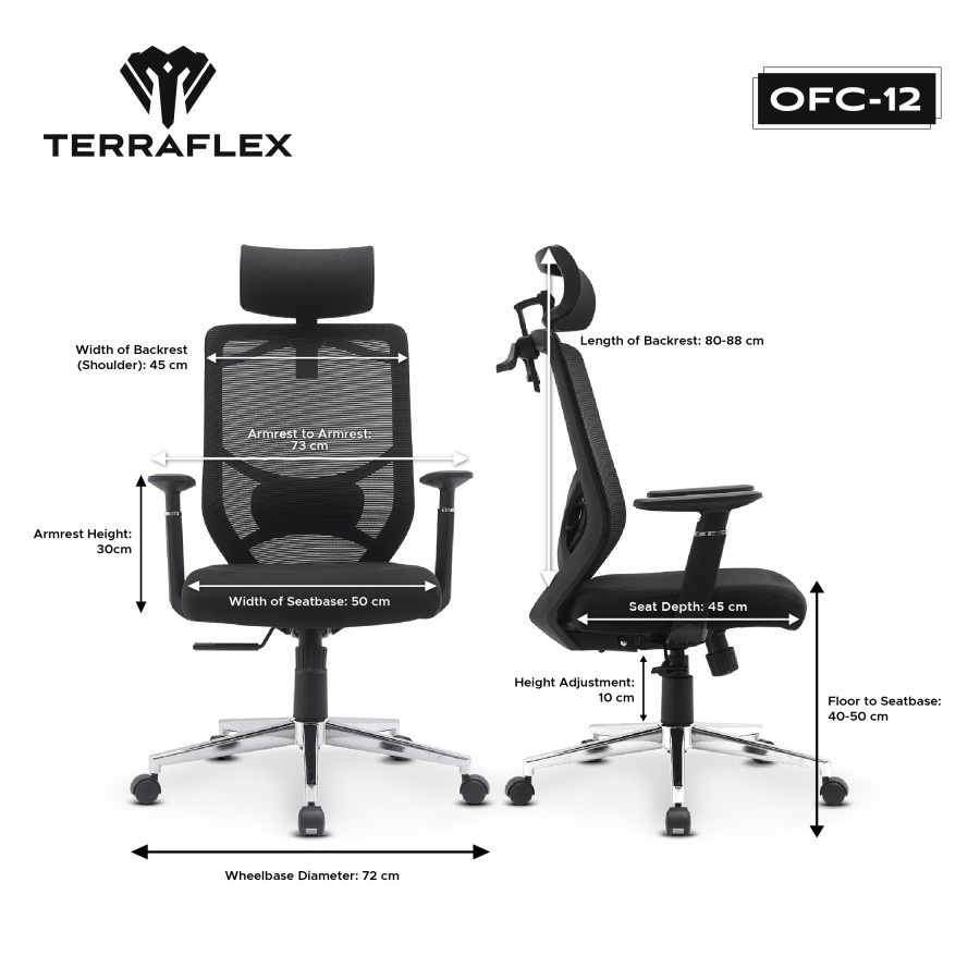 Terraflex OFC12 / OFC-12 Ergonomic Office Chair / Kursi Kantor