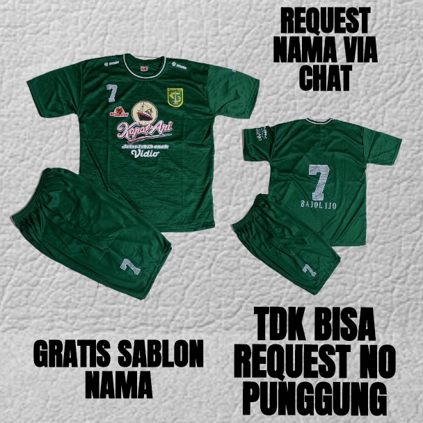 setelan baju bola persebaya setelan baju futsal baju persebaya murah