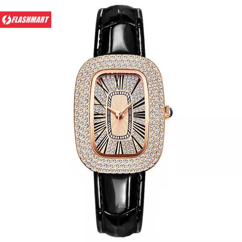 Flashmart Jam Tangan Kasual Wanita Strap PU - W843