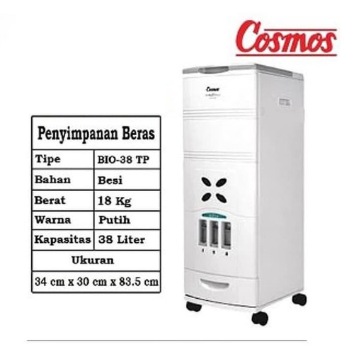 Ricebox Cosmos Bio 38 Bio38/Tempat Beras Cosmos 38Kg
