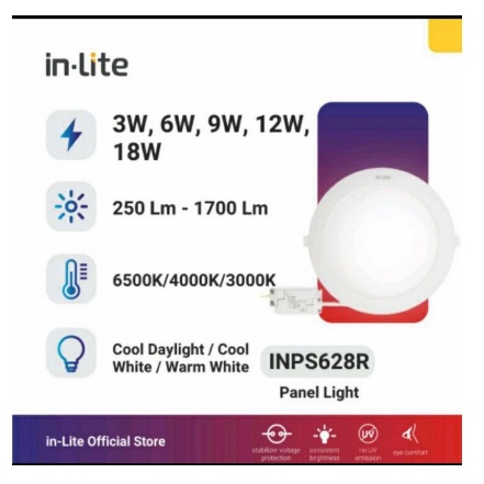 Downlight Led Panel Bulat IB 12 Watt Putih