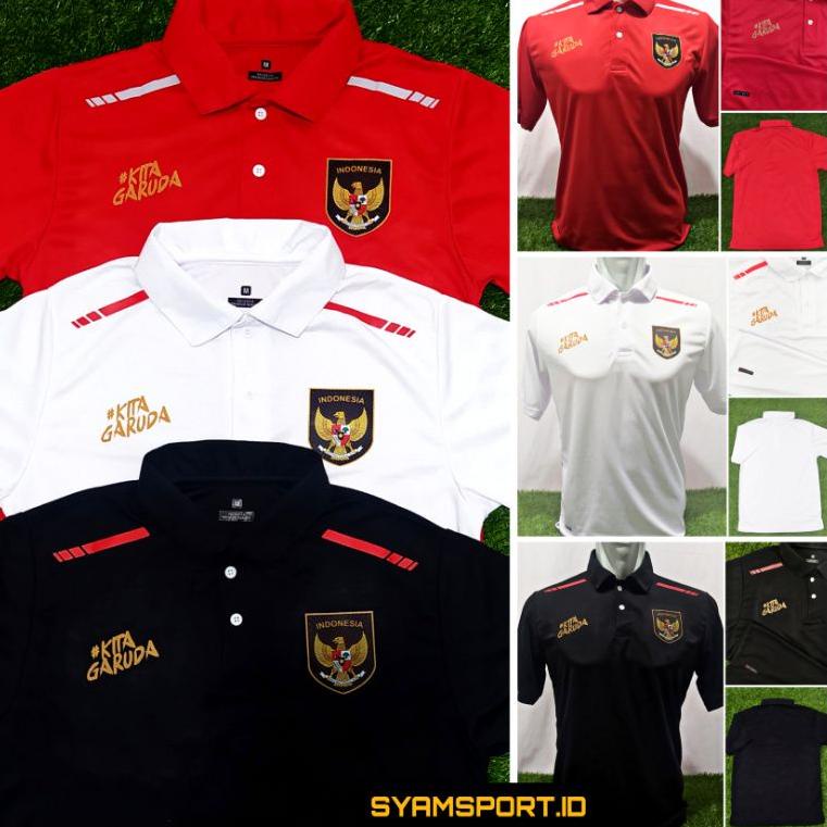 TERPERCAYA Polo Timnas Indonesia Kita Garuda Terbaru / Jersey Timnas Indonesia / Baju Kerah Indonesi