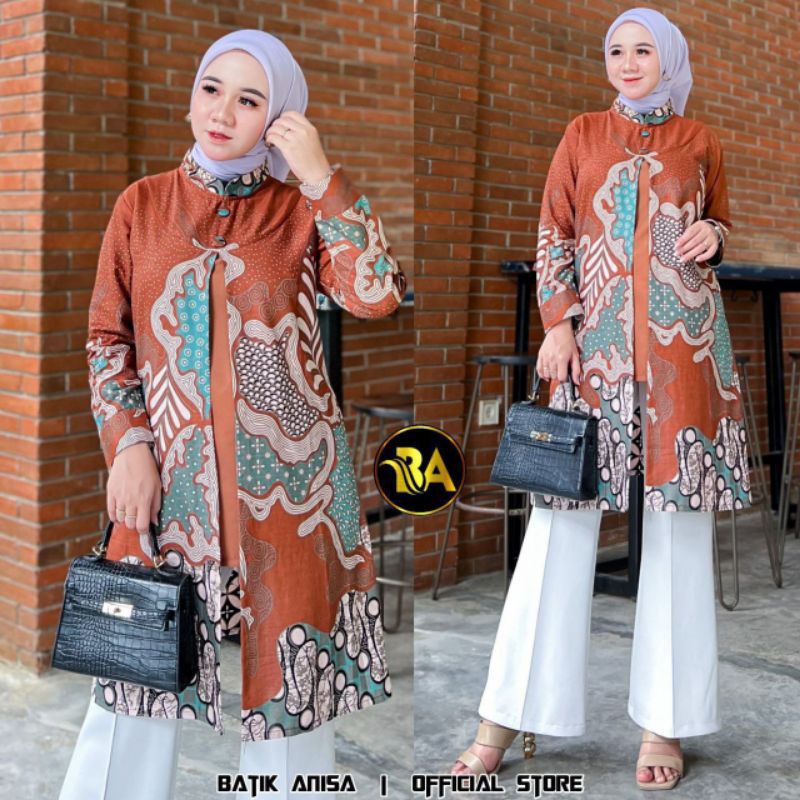 BATIK TUNIK COUPLE MODEL MODERN KEMEJA BATIK PRIA LENGAN PANJANG KATUN PREMIUM M L XL XXL