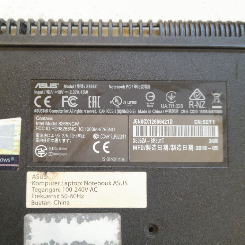 Case Casing Bawah Bottom Case Laptop Asus X505 X505Z