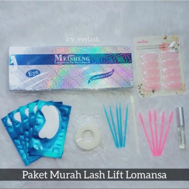 Paket Lash Lift Murah Paket Komplit Untuk Pemula Icon    Sign Meisheng Keriting Bulu Mata TERMURAH Halal