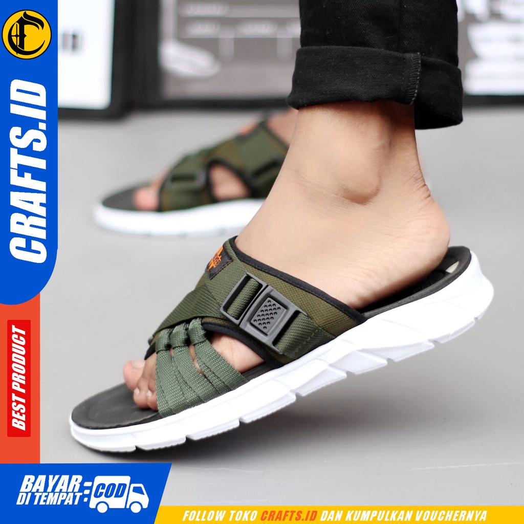 Sandal Slide Pria Sendal Casual Travelling Crafts Anthon