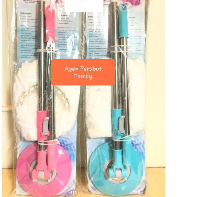 ✧ Alat Pel Lantai Lion Star Livina Spin Mop Handle Set Gagang dan Pel ➶