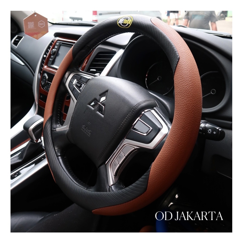 SARUNG STIR / COVER STIR MOBIL MBTECH CARBON - MODEL TOP LOGO MBTECH