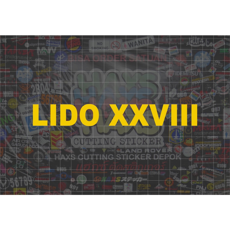 Cutting Sticker LIDO XXVIII Ukuran 15 Cm Untuk Mobil