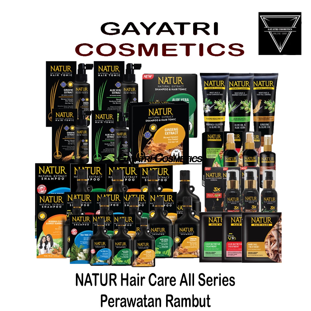 NATUR Hair Care Perawatan Rambut Conditioner | Hair Mask | Shampoo | Hair Vitamin | Hair Serum | Hair Tonic