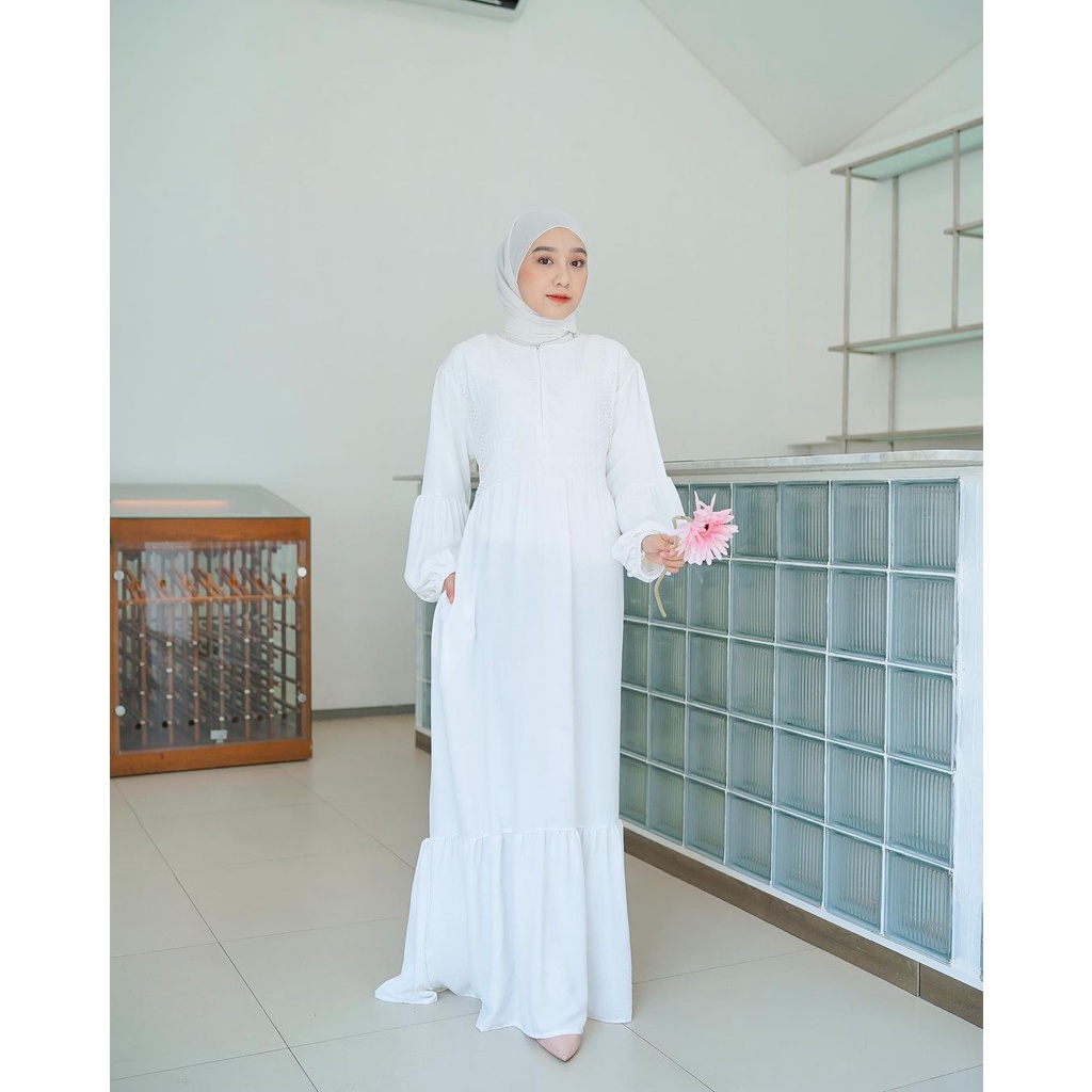 JAHIRA DRESS GAMIS MUSLIM WANITA DRESS CRINKLE MIX BRUKAT