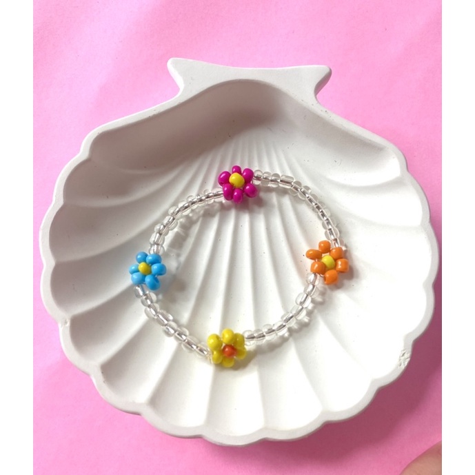 daisy flower choker beads / kalung bunga manik manik / flower choker beads