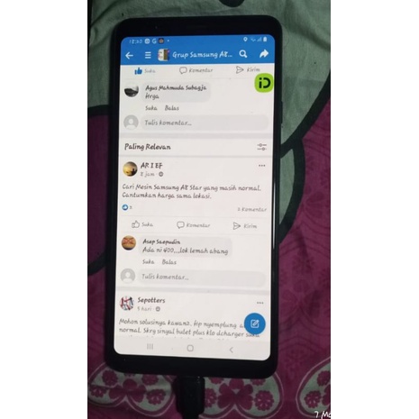 samsung a8 star second fullser no minus