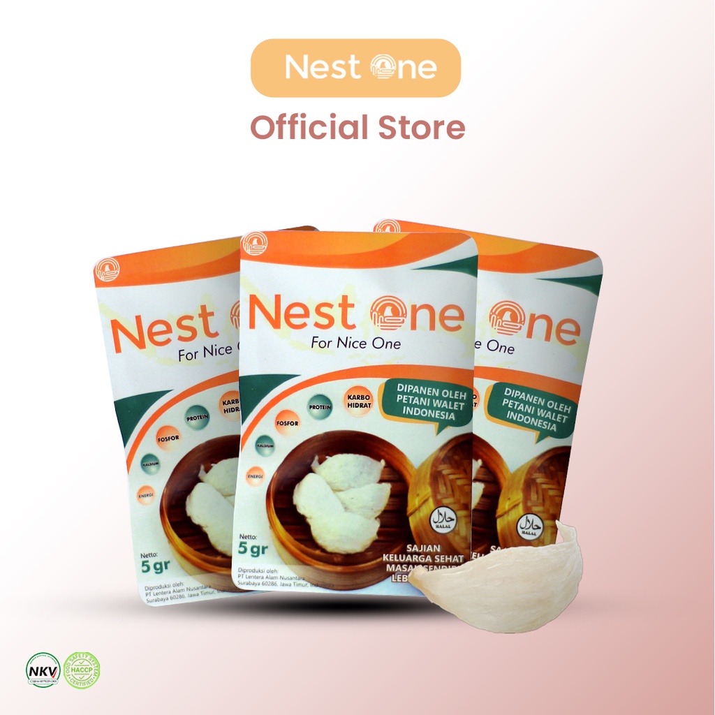 

Paket 3 Sarang Walet 5 Gram Nest One Siap Masak