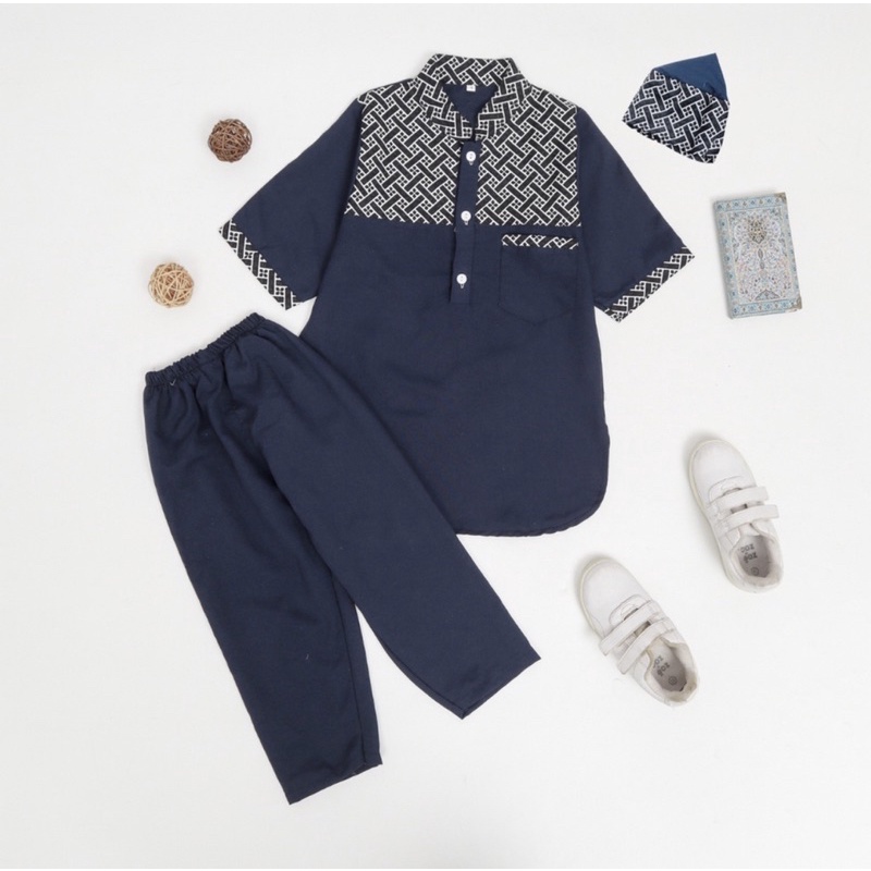 SETELAN KOKO BATIK SAKU MODEL TERBARU/SETELAN KOKO TERLARIS DAN TERPOPULER/PAKAIAN MUSLIM ANAK/SETELAN BAJU KOKO ANAK