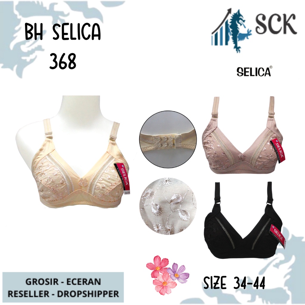 BH SELICA 368 Tidak Ada Busa &amp; Kawat Size 34-44 Warna / Pakaian Dalam SELICA 368 / BH SELICA 368 Tanpa Busa