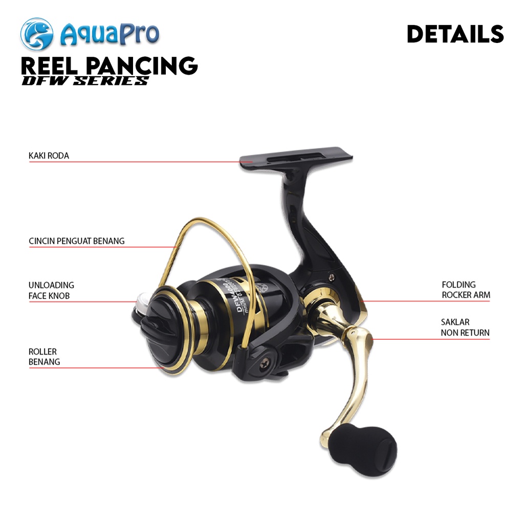 Paket Set Alat Pancing Joran Pancing JR06 Spinning Ultralight Fishing Reel Spinning Rod Bamboo Reel Pancing Gold