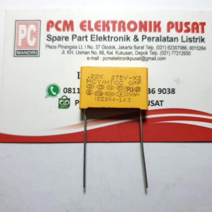 (2 pcs) Capasitor Kapasitor MKP MKT 220 NF 275V 224 275V 0,22UF 275V pcmelektr812 dijamin