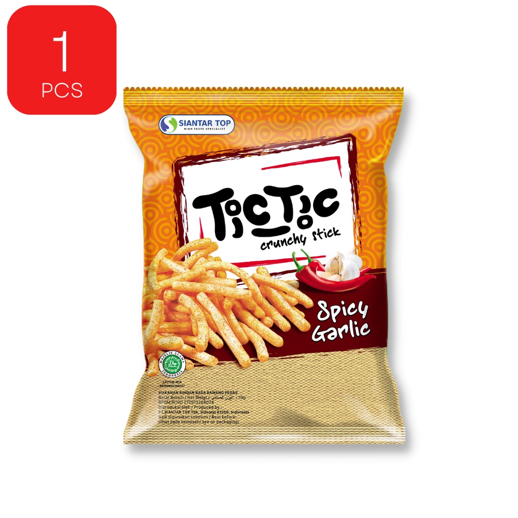 

Tic Tic Spicy Garlic Premium 70 gr - SIANTARTOP
