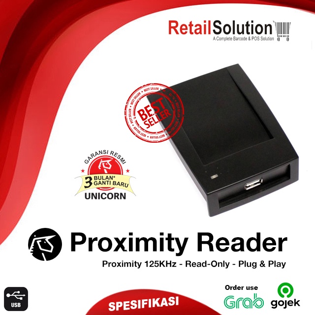 Proximity RFID Reader USB 125 KHz - R10D / R-10D / R10-D