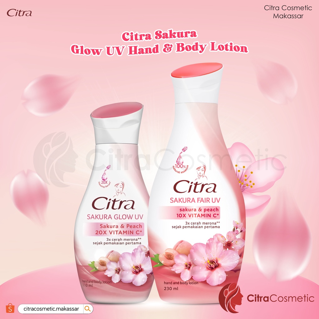 Citra Hand &amp; Body Lotion Sakura Fair Uv 110 Ml | 230 ML