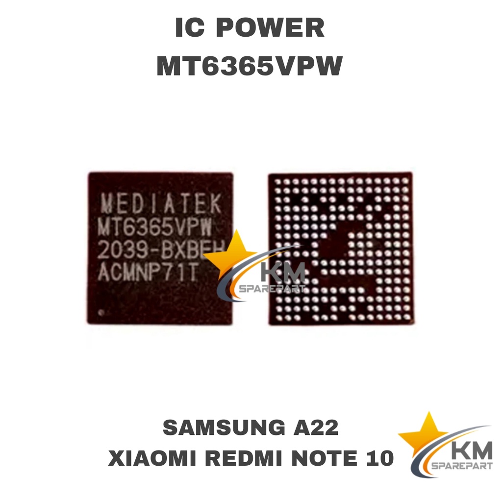 IC POWER MT6365VPW SAMSUNG A22 REDMI NOTE 10