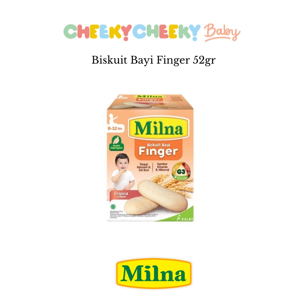 Milna Biskuit Bayi Finger 52gr / Camilan Biskuit Bayi 6+ Bulan