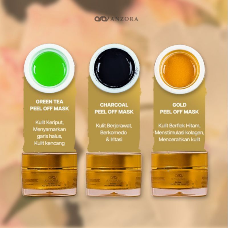 Anzora Go Glow Peel Of Mask - Clay mask anzora - anzora clay mask - masker anzora - anzora original - anzora Skincare - Masker Wajah - Anzora Go Glow Peel Of Mask - Masker Wajah - Anzora Go Glow Peel Of Mask - Masker Wajah