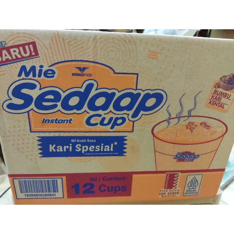 

Mie Sedaap Cup @81gr 1 ctn isi 12 pcs rasa Soto dan Kari Spesial