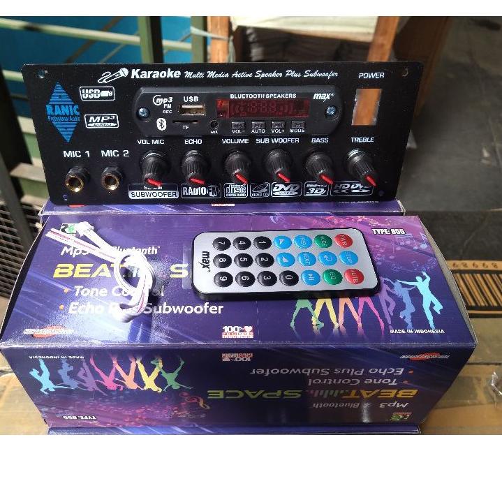 ➹ kit tone control stereo karaoke mic echo subwoofer mp3 bluetooth ( 855 ) ✺