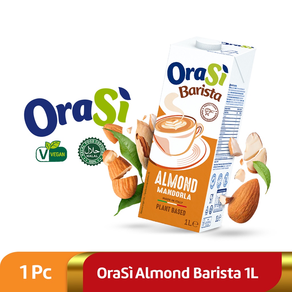 Orasi Barista Almond 1L / Susu Kacang Almond Barista Vegan