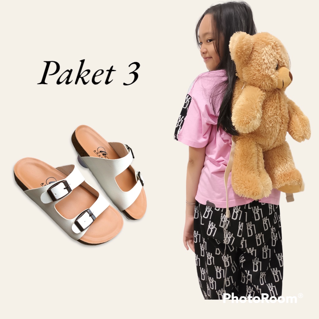 Paket Hemat Sandal Anak Boneka Beruang Teddybear Termurah Terbaru Terlaris bisa COD