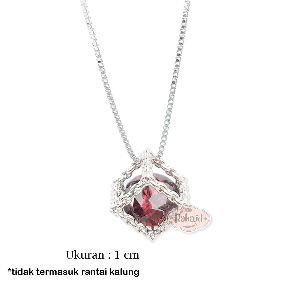 Liontin Tanpa Kalung Liontin Kecil Imut Motif Diamond Kubik 1258