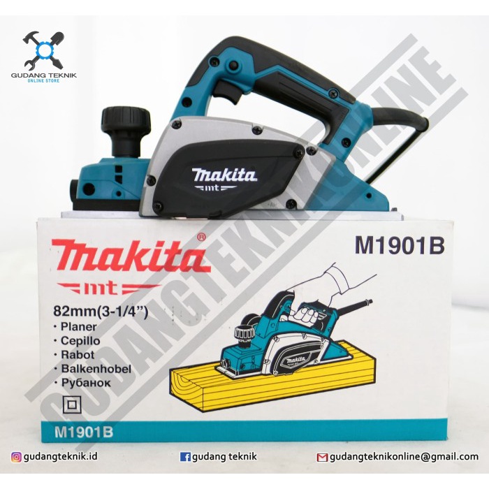 Mesin Planer Serut Kayu Listrik 450 Watt M1901B MAKITA / Electric Planner Katam Sugu Pasah 450W M 1901 B MAKITA