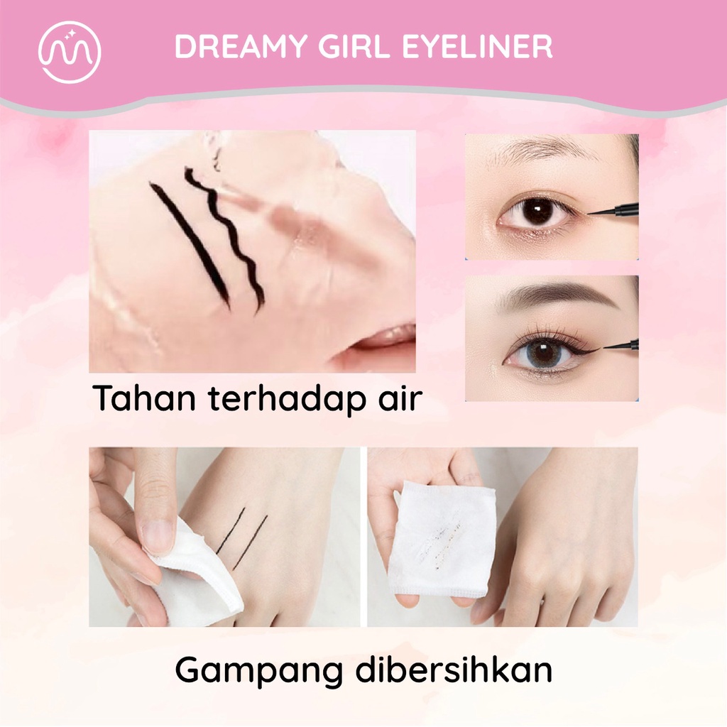 MINIPINK Waterproof Eyeliner - Tahan Lama dan Anti Noda Tahan Air dan Long Lasting MP006