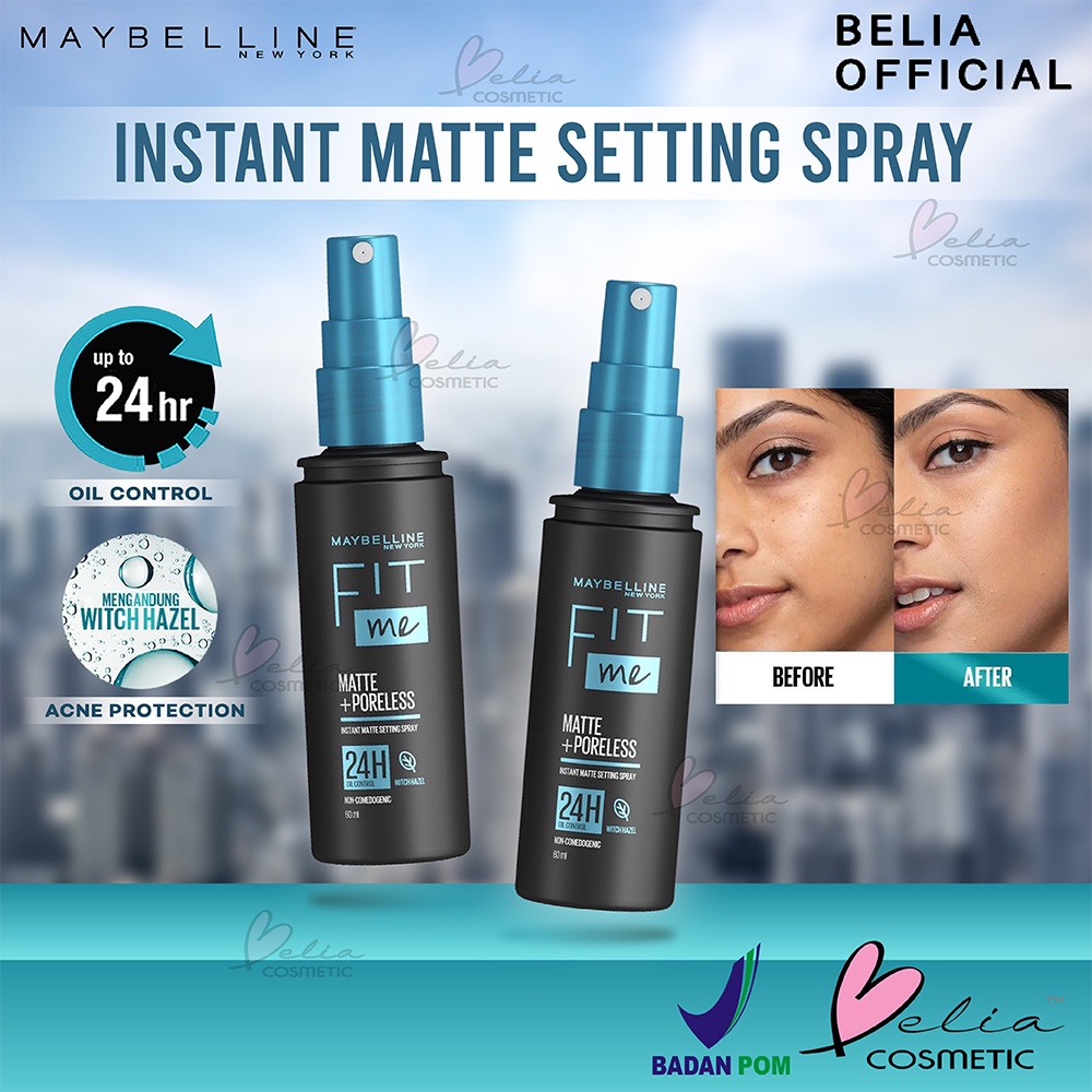 ❤ BELIA ❤ MAYBELLINE Fit Me Setting Spray - Makeup Kosmetik Wajah - 60ml | Lock Mist Face Mist