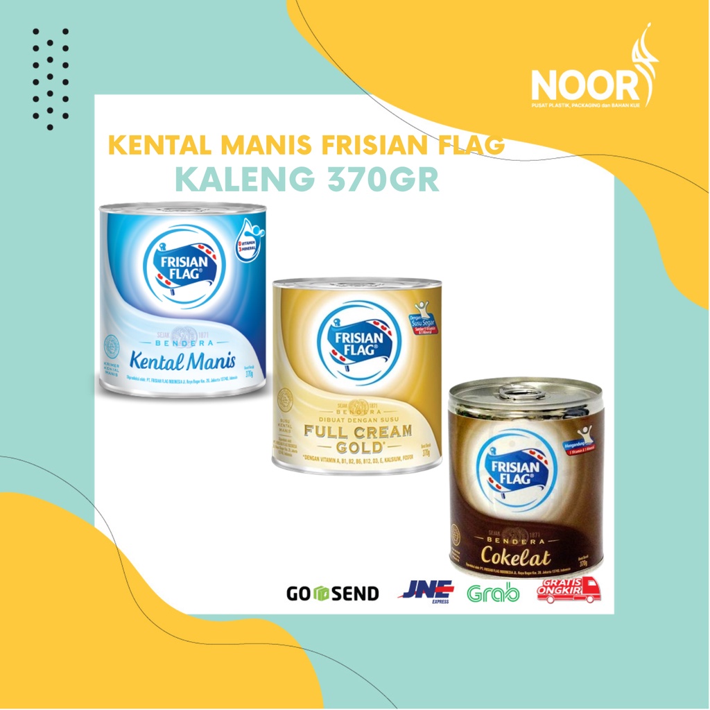 

Frisian Flag Kental Manis Kaleng Putih Cokelat Gold 370gr