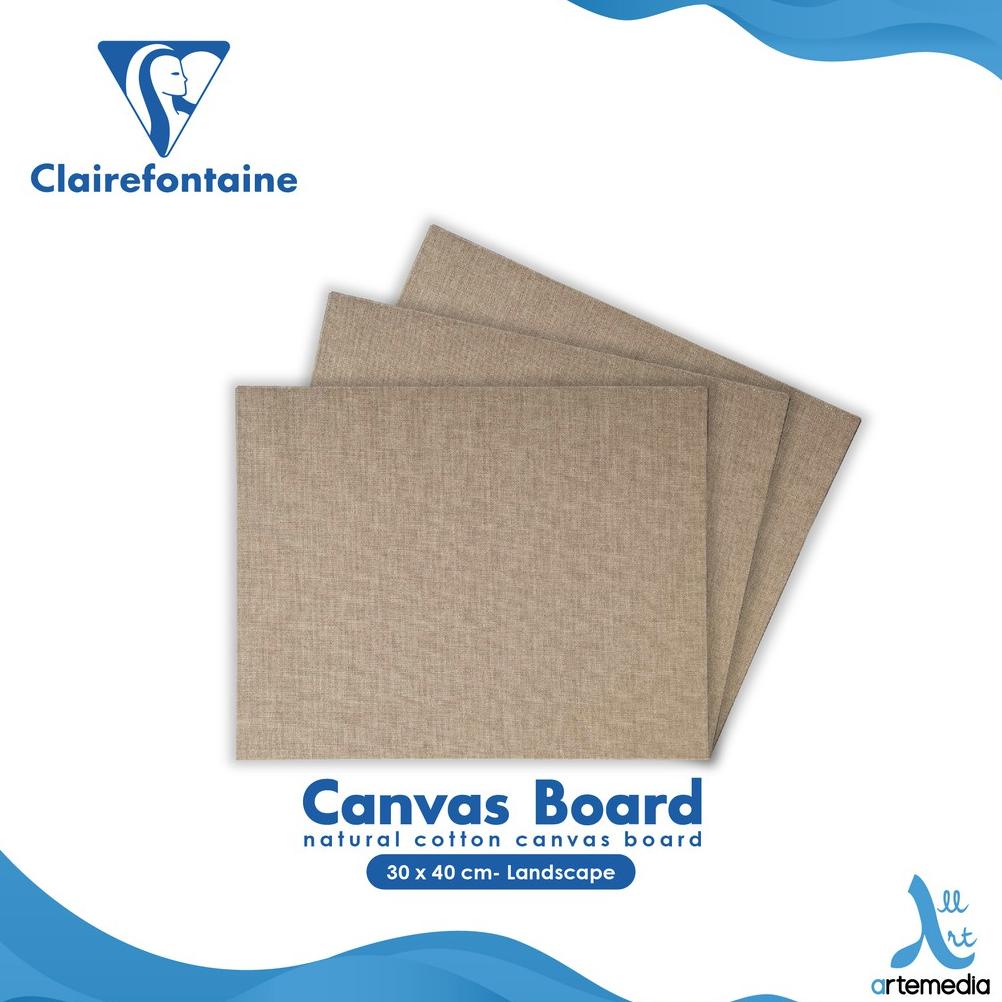 

Kanvas Lukis Clairefontaine Natural 30x40cm Canvas Board