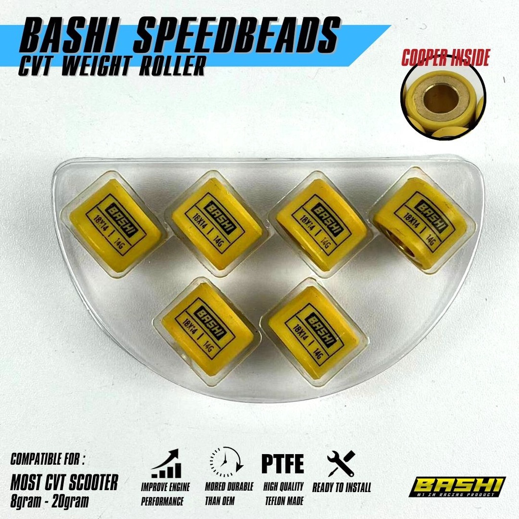 roller bashi speedbeads teflon cvt weight roller racing Y1 MIO / NOUVO / FINO / XRIDE