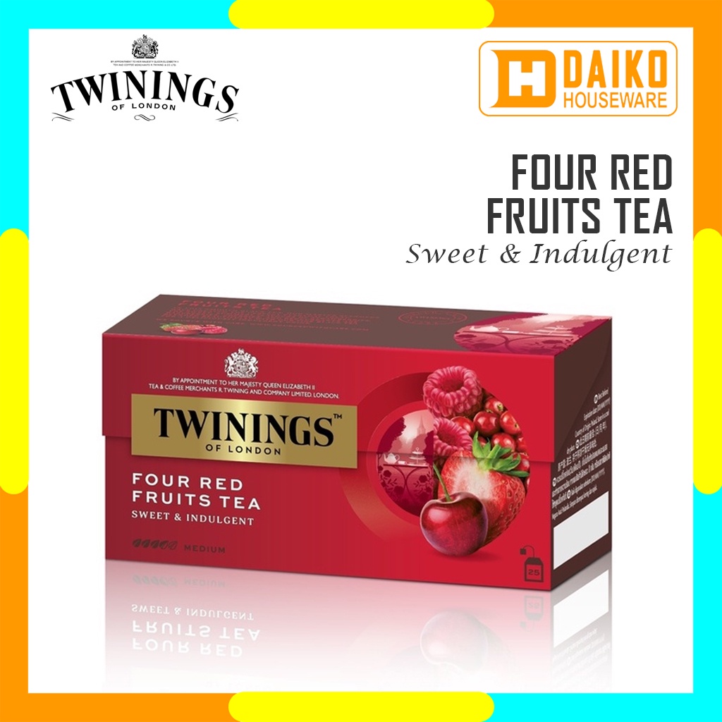 Teh Hitam Celup Twinings Four Red Fruits 25 x 2gr Tea Bags Flavoured Tea Teh Hitam Kantong Rasa Buah