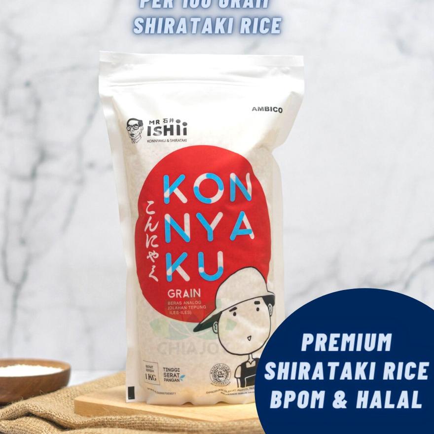 

✳ Beras Shirataki / Shirataki Rice Konnyaku 1 KG Chiajoy Rendah Kalori Terbaik untuk Diet ➼