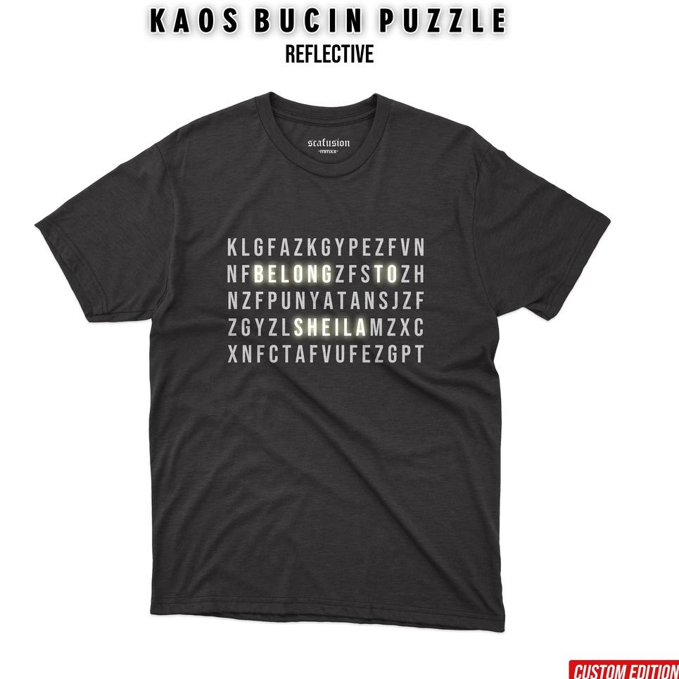 [ART. 6523 Kaos bucin puzzle ilusi reflectice CUSTOM / Kaos bucin acak /Kaos ilusi