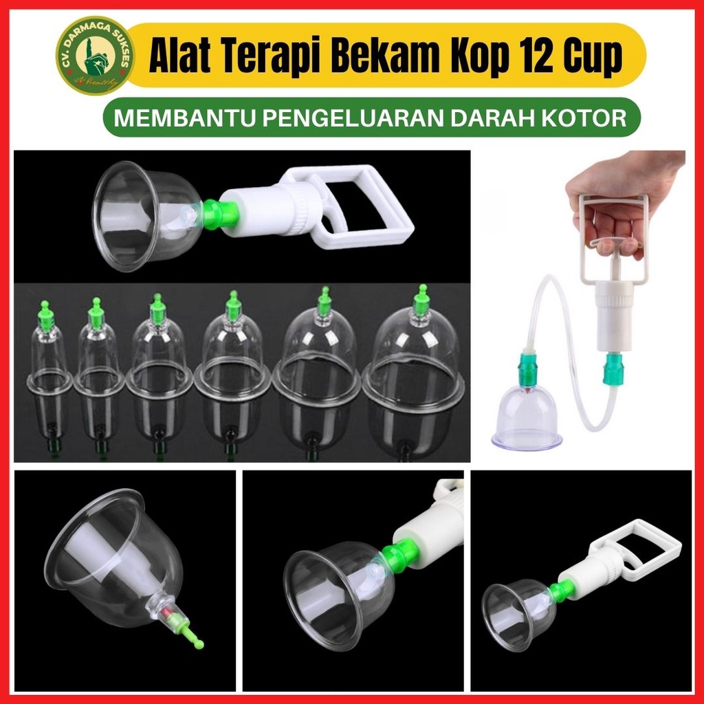 Kop Angin 12 Pcs Alat Kop Bekam 12 Cup Alat Terapi
