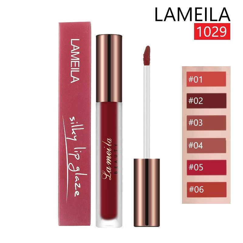 Lipstick Cair Kosmetik Lip Glaze Velvet Liptint Lipstik lameila 1029