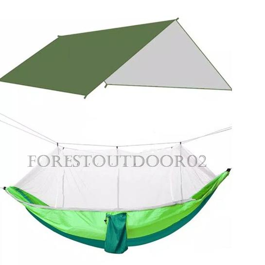 ◄ Paket Combo 2in1 Flysheet 2x3 + Hammock Kelambu - flysheet hammock- hammock flysheet ♣