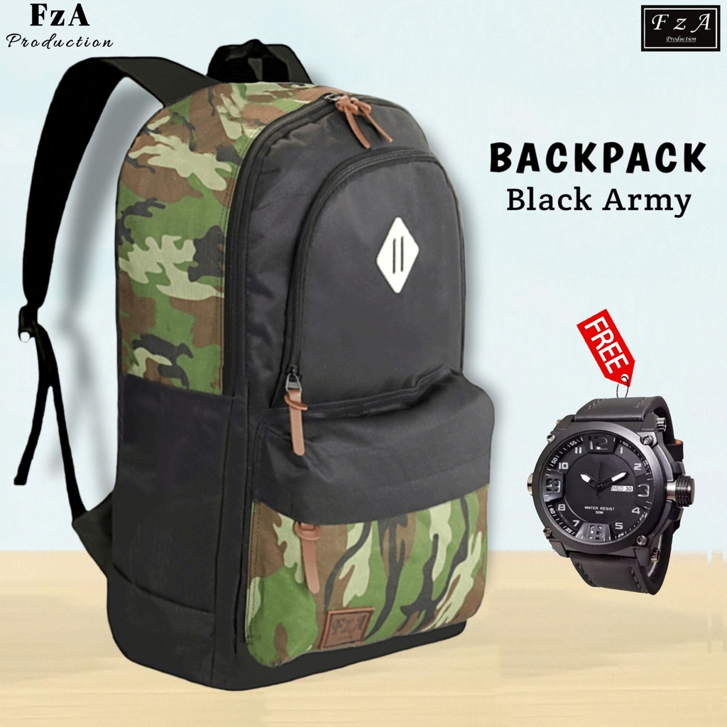 FzA Official - Tas Ransel Gendong Laptop Distro Sekolah Kuliah Pria Wanita Backpack Murah Original Tas Punggung Laptop - BAQS